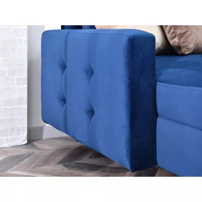 IRSA Ecksofa mit Stauraum – Dunkelblau/Schwarz