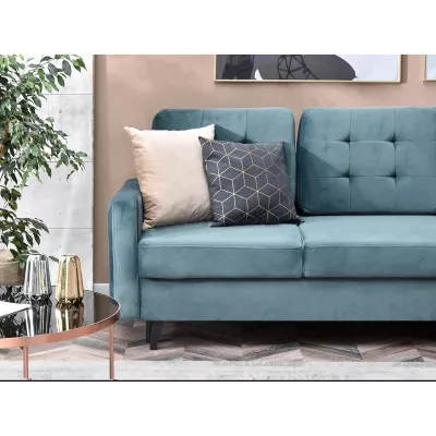 IRSA Ecksofa mit Stauraum – blau/schwarz