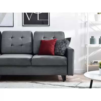 IRSA Ecksofa mit Stauraum – grau/schwarz