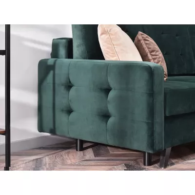 IRSA Ecksofa mit Stauraum - grün/schwarz