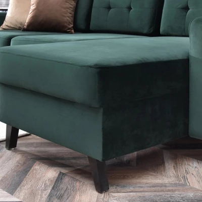 IRSA Ecksofa mit Stauraum - grün/schwarz
