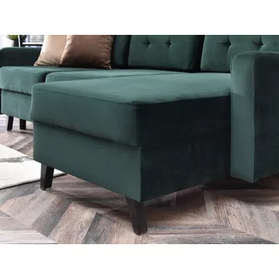 IRSA Ecksofa mit Stauraum - grün/schwarz