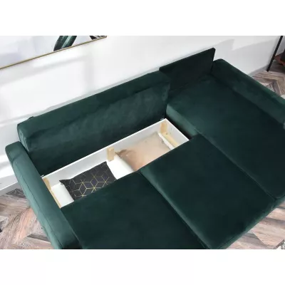 IRSA Ecksofa mit Stauraum - grün/schwarz