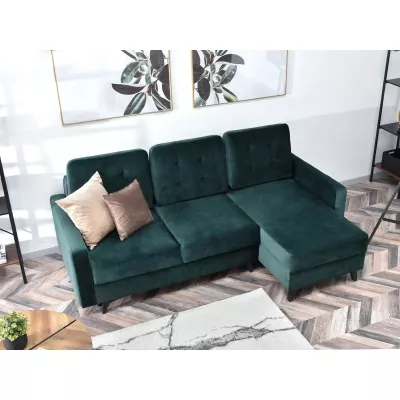 IRSA Ecksofa mit Stauraum - grün/schwarz