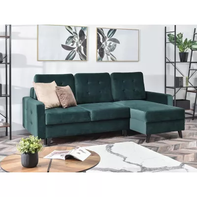 IRSA Ecksofa mit Stauraum - grün/schwarz