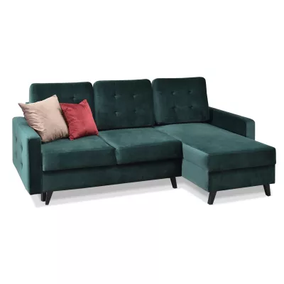 IRSA Ecksofa mit Stauraum - grün/schwarz