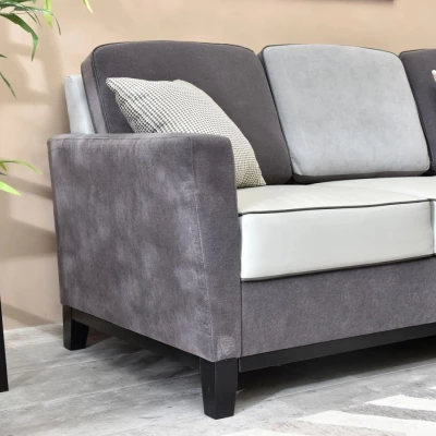 NOHEMA Schlafsofa – Graphit / Hellgrau / Schwarz