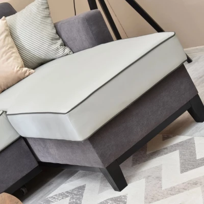 NOHEMA Schlafsofa – Graphit / Hellgrau / Schwarz