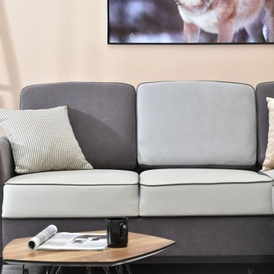 NOHEMA Schlafsofa – Graphit / Hellgrau / Schwarz