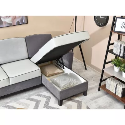 NOHEMA Schlafsofa – Graphit / Hellgrau / Schwarz