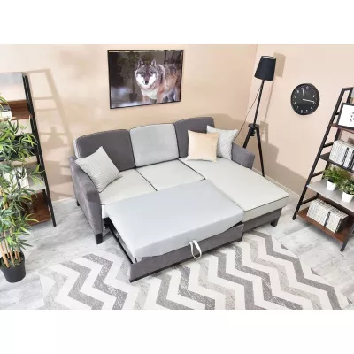 NOHEMA Schlafsofa – Graphit / Hellgrau / Schwarz