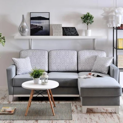 NOHEMA Schlafsofa - grau/weiß