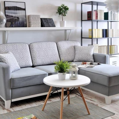NOHEMA Schlafsofa - grau/weiß