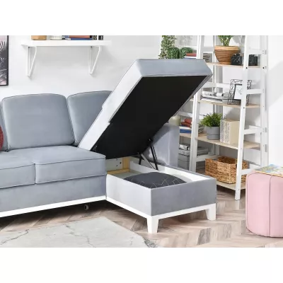 NOHEMA Schlafsofa - Hellgrau / Weiß