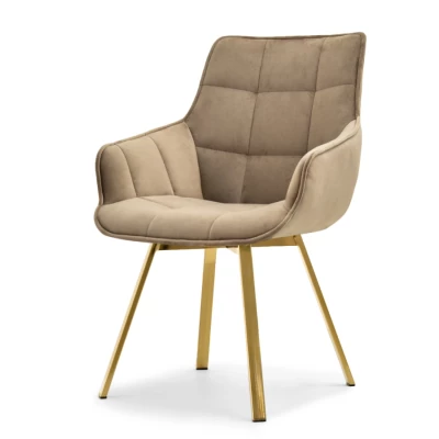 LOVISA Esszimmerstuhl - beige 2 / gold