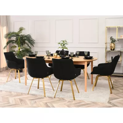 LOVISA Esszimmerstuhl - schwarz 2 / gold