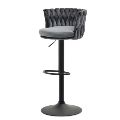 Designer-Barhocker KRIMAR – Graphit/Schwarz