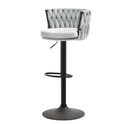 Designer-Barhocker KRIMAR – grau/schwarz