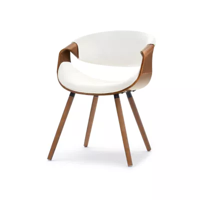 Designer Esszimmerstuhl SAROLTA - Walnuss / Creme