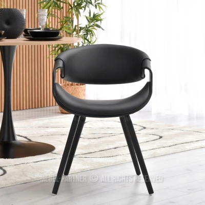 Designer Esszimmerstuhl SAROLTA - schwarz 1