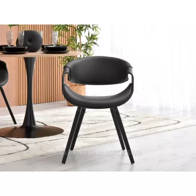 Designer Esszimmerstuhl SAROLTA - schwarz 1