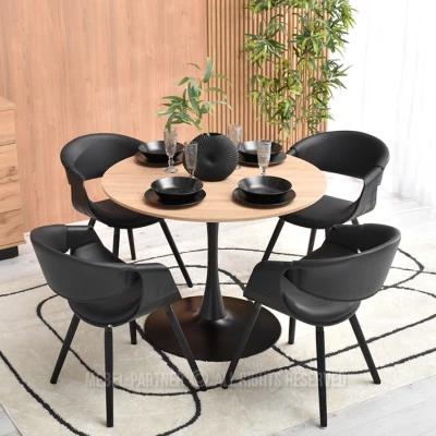Designer Esszimmerstuhl SAROLTA - schwarz 1