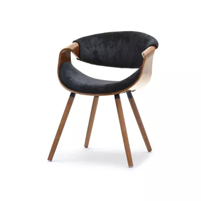 Designer Esszimmerstuhl SAROLTA - Walnuss / Schwarz 2