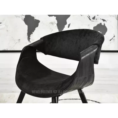 Designer Esszimmerstuhl SAROLTA - schwarz 2