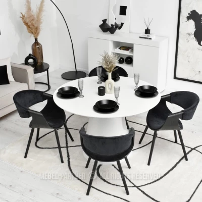 Designer Esszimmerstuhl SAROLTA - schwarz 2