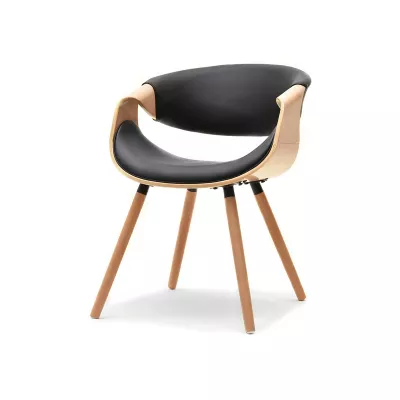 Designer Esszimmerstuhl SAROLTA - Eiche / Schwarz