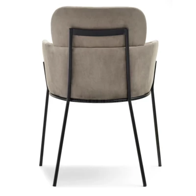 ELIZARA Polsteres Esszimmerstuhl - beige/schwarz