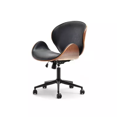 YLSA Designerstuhl - Walnuss / Antikschwarz / Schwarz