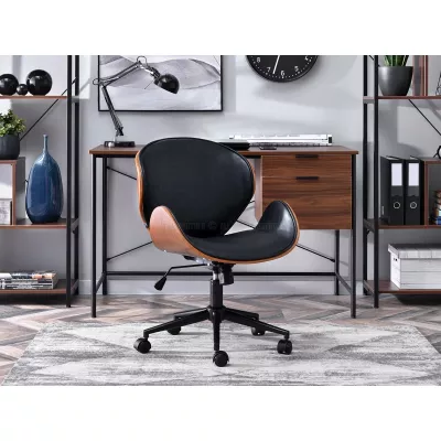 YLSA Designerstuhl - Walnuss / Antikschwarz / Schwarz
