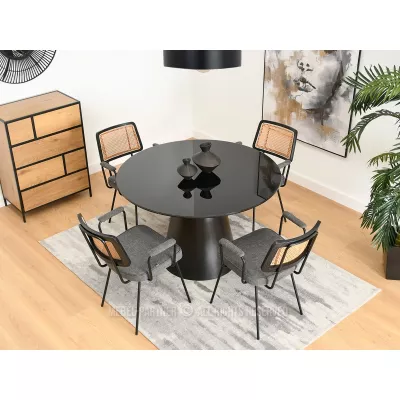 Esszimmerstuhl KAREN - graphit / schwarz