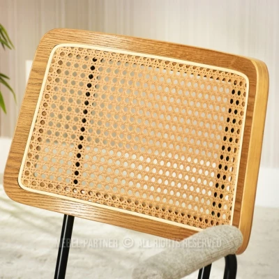 Esszimmerstuhl KAREN - Eiche / Beige / Schwarz