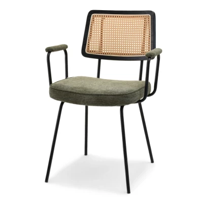 Esszimmerstuhl KAREN - khaki / schwarz