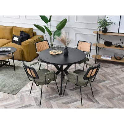 Esszimmerstuhl KAREN - khaki / schwarz