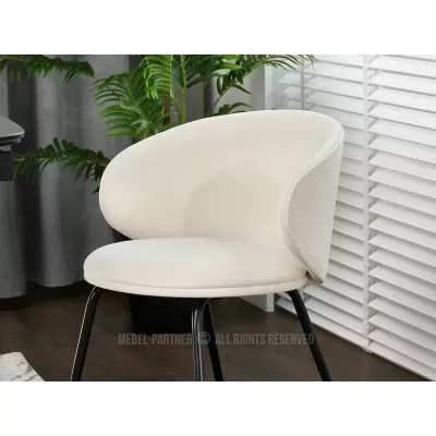Esszimmerstuhl FLORIA - creme / schwarz