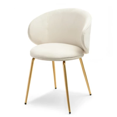 Esszimmerstuhl FLORIA - creme / gold