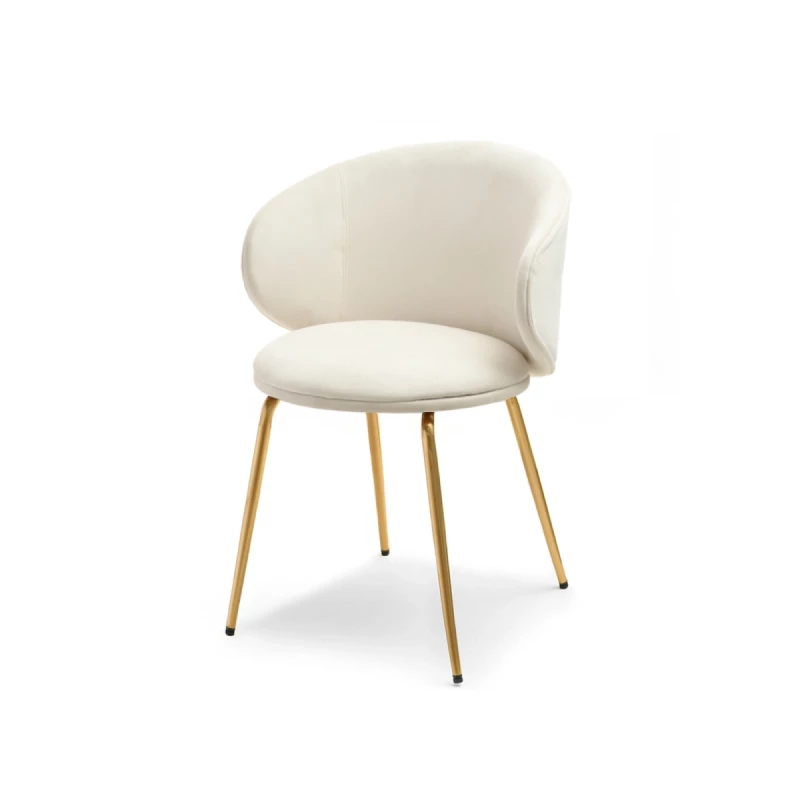 Esszimmerstuhl FLORIA - creme / gold