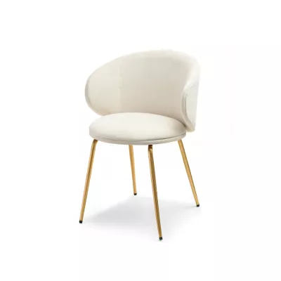 Esszimmerstuhl FLORIA - creme / gold
