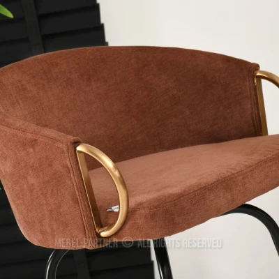 FINBAR Barhocker - Kupfer / Gold