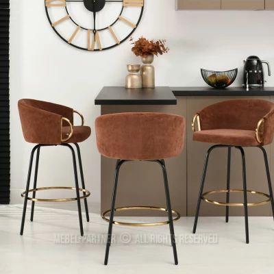 FINBAR Barhocker - Kupfer / Gold