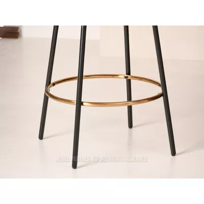 FINBAR Barhocker - Creme / Schwarz / Gold