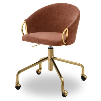 FINBAR Designer Drehstuhl - Kupfer / Gold