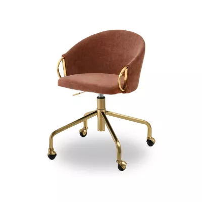 FINBAR Designer Drehstuhl - Kupfer / Gold