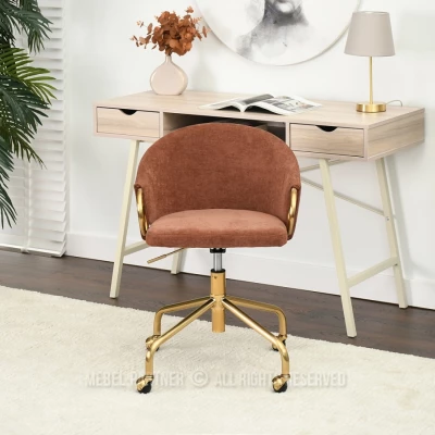 FINBAR Designer Drehstuhl - Kupfer / Gold