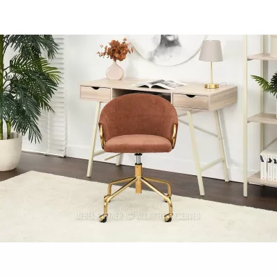 FINBAR Designer Drehstuhl - Kupfer / Gold