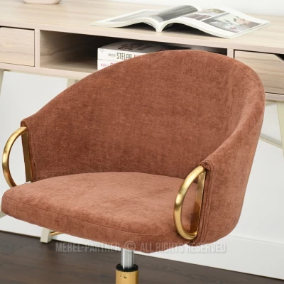 FINBAR Designer Drehstuhl - Kupfer / Gold