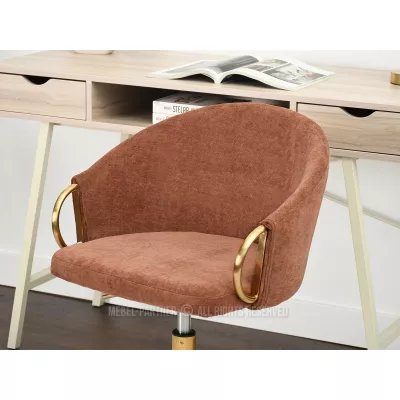 FINBAR Designer Drehstuhl - Kupfer / Gold